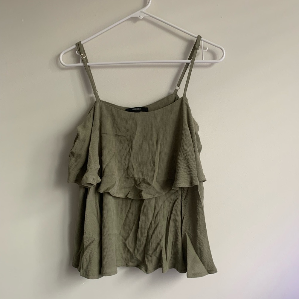 Forever 21 Green Layered Tank